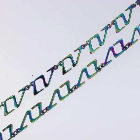 LOUIS VUITTON Collier LV Links Necklace metal Green M68909 LV Auth 127721M - Picture 9 of 12